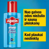 ALPECIN HYBRID, šampūnas su kofeinu sausai galvos odai, 250 ml