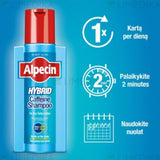 ALPECIN HYBRID, šampūnas su kofeinu sausai galvos odai, 250 ml