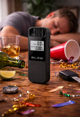 Profesionalus bekontaktis alkotesteris su LCD ekranu. Tikslus alkoholio matuoklis. Baterijos pridedamos nemokamai.